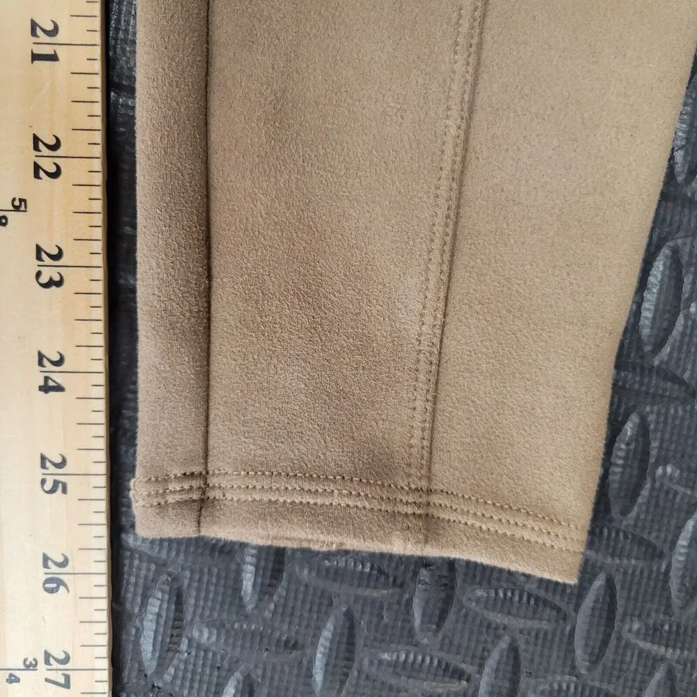 Spanx Faux Suede Leggings Camel Tan‎ Womens Size Medium Equestrian